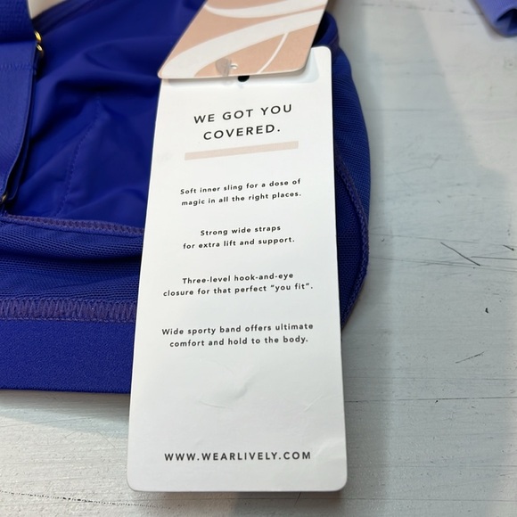 All You Lively Mesh Trim Bralette, Wireless, Color Clamatis Blue, 34D/DD - Picture 9 of 10